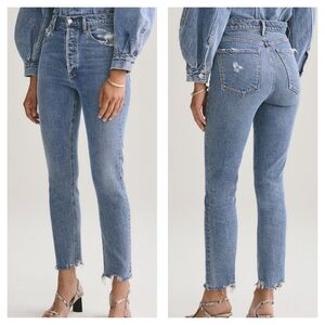 AGOLDE Nico High Rise Slim Fit Jeans in Rooted Size 27